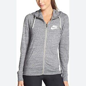 Women's Nike Sportswear Gym Vintage Hoodie in Light Gray Sz M